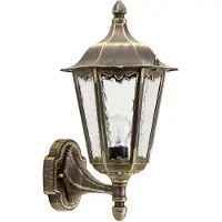 ALBERT LEUCHTEN Vägglampa utomhus 1818, dimbar, Brun / rost, Aluminium / grå / zink, Lantlig / rustik, Utomhusvägglampa