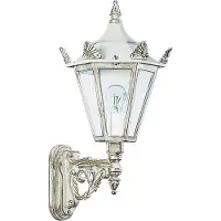ALBERT LEUCHTEN Vägglampa utomhus AWL, dimbar, Vitt / opal, Aluminium / grå / zink, Lantlig / rustik, Utomhusvägglampa