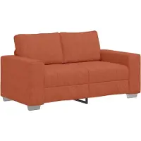 vidaXL Loveseat soffa röd orange 120 cm manchestertyg