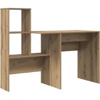 vidaXL Skrivbord Artisan Ek 131,5 x 50 x 106,5 cm Konstruerat trä