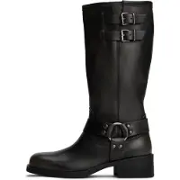 Tommy Hilfiger Tommy Jeans Leather Strap Buckle Biker Boots