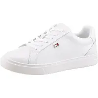 Tommy Hilfiger Enamel Flag Leather Court Trainers
