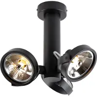 QAZQA Modern spotlight svart justerbar 3-ljus - Goes