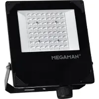 Megaman utomhus LED-spot Hugo, 50 W, 4000 K, IP66 Hugo, Svart, Aluminium / grå / zink, LED-utomhuslampa