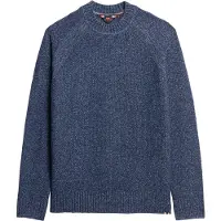 Superdry för män. M6110634A Marinblå tjock raglantröja (XXL), Casual, Polyester, Marino