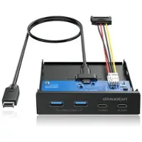 Graugear multi frontpanel 4-portars USB-hubb: 2x USB-C, 2x USB-A, retail