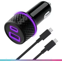Oniverse Cable Car Charger Adaptor 60W, 1.5 M - Black