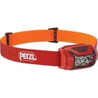 Petzl Actik, Pannbandsficklampa, Röd, Knappar, Batterinivå, IPX4, LED