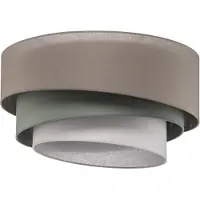 Duolla Taklampa Trio monocolor , dimbar, Aluminium / grå / zink, Vardagsrum / matsal, Textil / tyger / siden, Modern, Taklampa