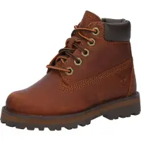 Timberland unisex för barn. TB0A28U23581 Bruna läderstövlar med snörning Courma (21), Hud, Karta, Nyckelband, Zip, Casual, barnmode