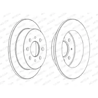 FERODO Bromsskivor DDF1358C bak, full, 2 Stycke