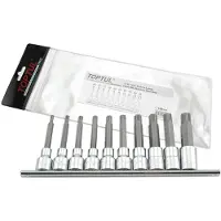 Toptul RIBE hylssats 1/2 tum 10Stk M5 M6 M7 M8 M9 M10 M12 M13 M14 M16 lang