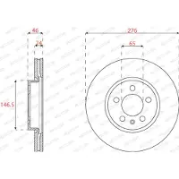 FERODO Bromsskivor DDF2664C fram, ventilerad, 2 Stycke