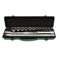 Toptul Hylsyavainsarja 1/2 tum 6-kant 15 Kappale (8 mm - 27 mm)