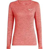 Salewa - Puez Melange Dry W L/S Tee Desert Pink Melange för Unisex - Storlek M - Rosa