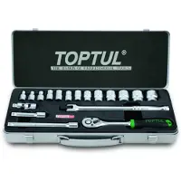 Toptul Verktygssats 3/8 tum 18 Styck
