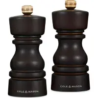 Cole & Mason H233017, Svart, Trä, Rostfritt stål, Trä, Peppar, Salt, Rostfritt stål, 56 mm, 56 mm