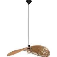 Eglo SIRUELA pendellampa 800×600 E27 svart/natur FSC