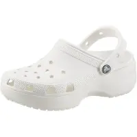 Crocs Classic Platform Thermoplastiska Tofflor I Vitt För Kvinnor