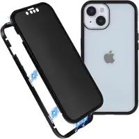 Mtp Products iPhone 15 Magnetiskt Skal med Sekretesshärdat Glas - Svart