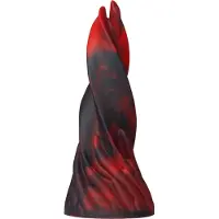 Creature Cocks Hell Kiss - vriden silikon?dildo - 19 cm (röd)