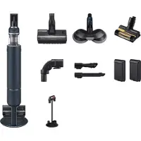 Samsung BESPOKE Jet Plus pro extra VS20B95973B - Dammsugare - skaft/handhållen (2-i-1) - utan påse - 580 W - sladdlös - svart ChroMetal/midnattsblå - 2 batterier, laddare medföljer