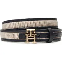 Tommy Hilfiger TH Monogram Canvas Leather Belt