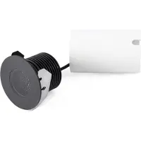 Faro LED-inbyggnadsspot Grund, svart, Ø 8 cm, aluminium/stål Grund, Svart, Aluminium / grå / zink, LED-markspotlight