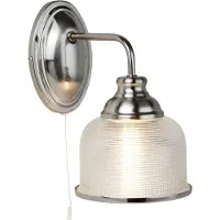 Searchlight Vägglampa Bistro II, dimbar, Aluminium / grå / zink, Vardagsrum / matsal, Metall, Antik, Vägglampa, vägglampa inomhus