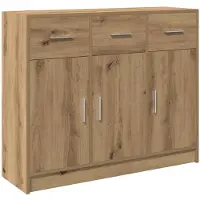vidaXL Skåp, Artisan Ek, 91X28X75 Cm, Träbaserat Material