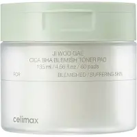 Celimax Ji Woo Gae Cica BHA Blemish Toner Pad 60 pcs