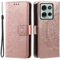 Mtp Products Motorola Moto G75 Mandala Series Plånboksfodral - Roséguld