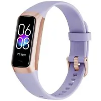 Mtp Products C60 1.1 tums vattentät smart klocka med pulsmätare som mäter blodets syrehalt och kroppstemperatur Fitnessarmband Smart sportarmband - ljuslila