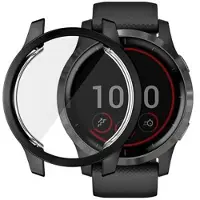 Mtp Products Hat Prince Garmin Venu 2 TPU Skal med Skärmskydd - 45mm - Svart