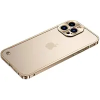 Mtp Products iPhone 13 Pro Metall Bumper med Baksida i Plast - Guld