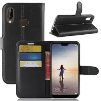 Mtp Products Huawei P20 Lite Plånboksfodral med Magnetstängning - Svart