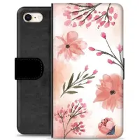 Mtp Products iPhone 7/8/SE (2020)/SE (2022) Premium Plånboksfodral - Rosa Blommor