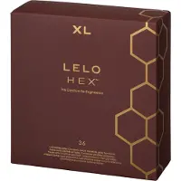HEX Respect XL - kondom XL - ultratunn latex - 36 st