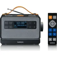 Lenco Bärbar FM/DAB+ radio med stora knappar och "Easy Mode"-funktion Svart