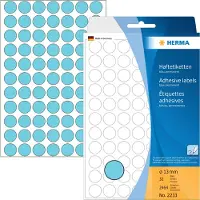 Herma - Papper - matt - permanent häftning - blå - 13 mm rund 2464 etikett (er) (32 ark x 77) etiketter