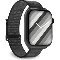 Case4Me SBS nylonarmband till Apple Watch 42/44/45/49mm, svart