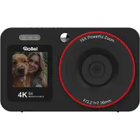 Rollei Compactline 12030, 64 MP, 9248 x 6936 pixlar, 1/3.2, 4K Ultra HD, 115 g, Svart