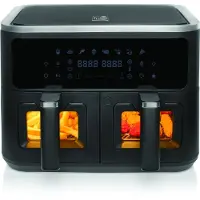 Fritel SnackTastic 8480 DUO, Varmluftsfritös, 9 l, 1,35 kg, 40°C, 200°C, 8 personer
