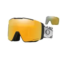 Oakley - Skidglasögon - Line Miner Pro L Black Forge Prizm 24K & Prizm Sage Gold för Unisex - Vit