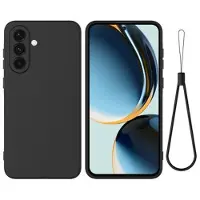 Mtp Products Samsung Galaxy A26 Flytande silikon skal med handrem - Svart