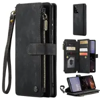 CASEME C30 Multifunktionellt Samsung Galaxy A33 5G Plånboksfodral - Svart