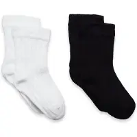 Minymo Strumpor - 2-pack - Rib - Black - - 15/18 - Strumpor