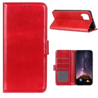 Mtp Products Samsung Galaxy A12 Plånboksfodral med Magnetstängning - Röd