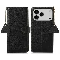 Mtp Products iPhone 17 Pro Max Läder Plånboksfodral med RFID - Svart