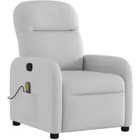 vidaXL Massagefåtölj molngrå tyg